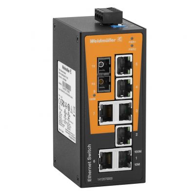 WEIDMULLER IE-SW-BL08-7TX-1SC Przełącznik sieciowy (prosty), niezarządzany, Fast Ethernet, Liczba portów: 7x RJ45, 1 * SC wielomodowy, -10 °C...60 °C, IP30 1412070000 /1szt./ (1412070000)